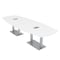 Skutchi Designs 45 in W, 145 in L, 29 in H, Engineered Wood Top, White HAR-ABOT-46X143-DOU-ELEC-XD09 - alternate 1